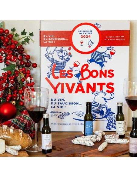 Calendrier de l'avent Saucisson & Vin Les Bons Vivants 2025