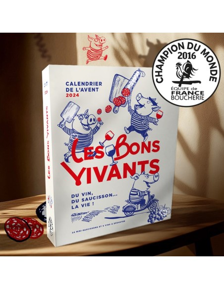Calendrier de l'avent Saucisson & Vin Les Bons Vivants 2025