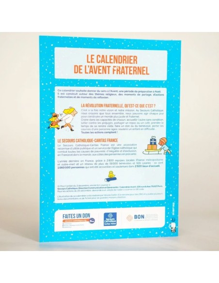 Calendrier de l'avent Secours Catholique 2025 - Solidaire