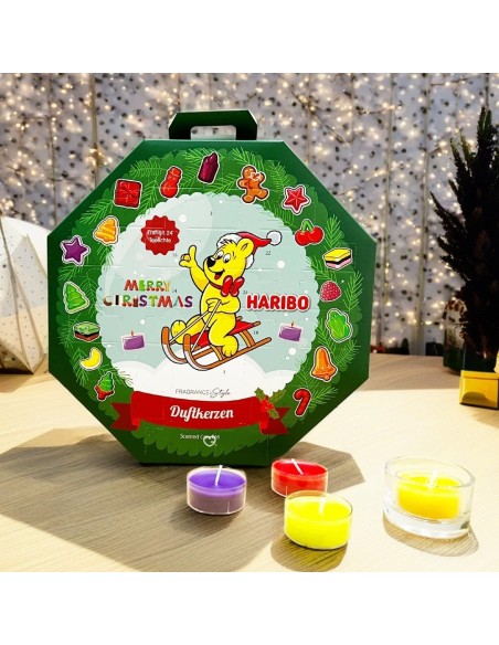 Calendrier de l'avent Haribo Bougie 2025 - Bougies Parfumées