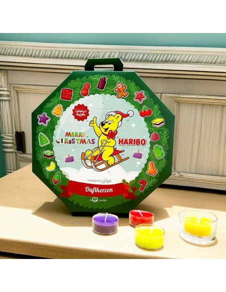 Calendrier de l'avent Haribo Bougie 2025 - Bougies Parfumées
