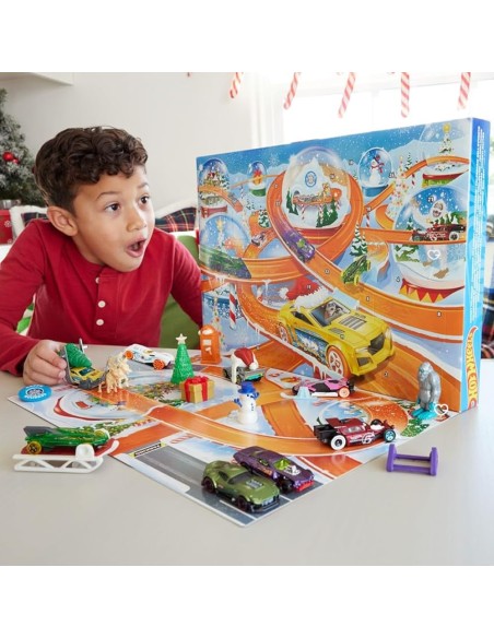 Calendrier de l'avent 2025 Hot Wheels - Jouet Voiture Enfant