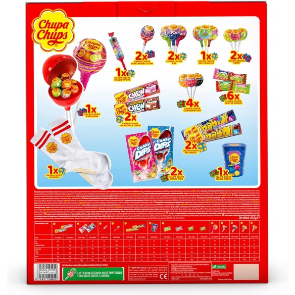 Calendrier de l'avent sucette Chupa Chups XXL 2025 - Bonbon Sucette