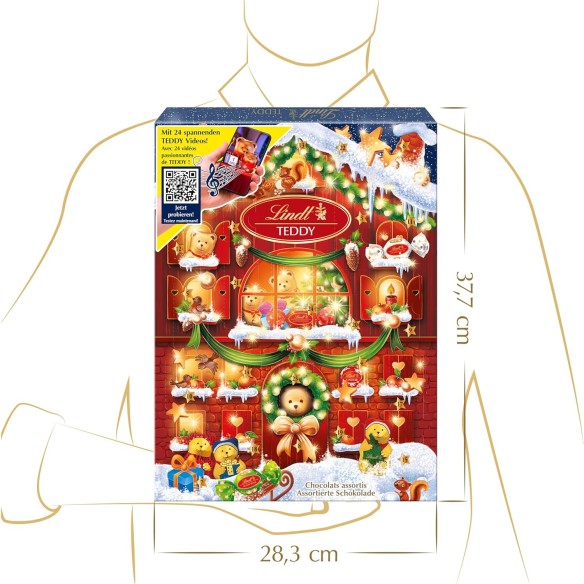 Calendrier de l'avent 2025 Lindt Ours - 24 Chocolats