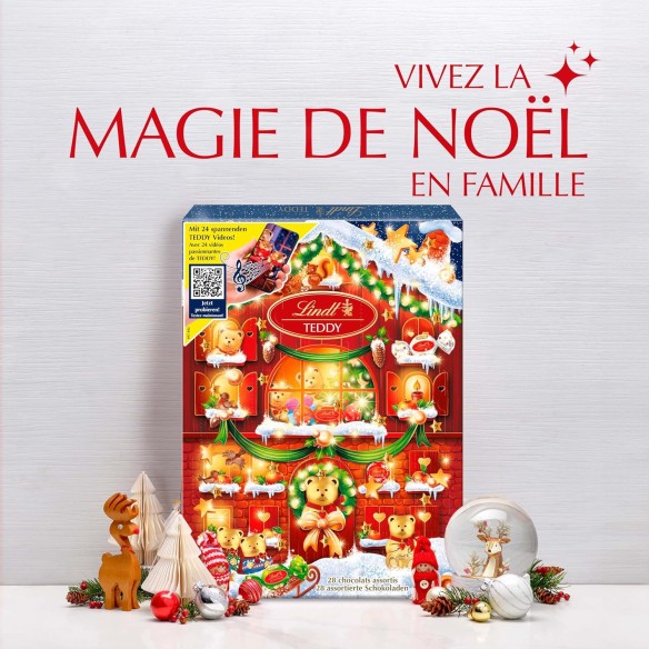 Calendrier de l'avent 2025 Lindt Ours - 24 Chocolats