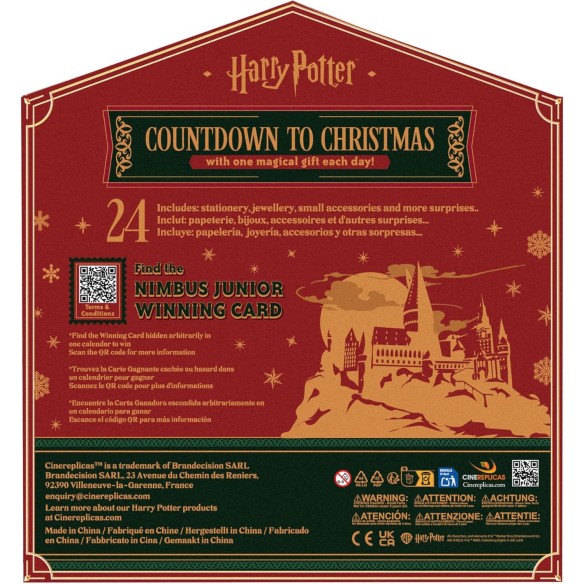 Calendrier de l'avent 2025 Harry Potter Cinereplicas Deluxe