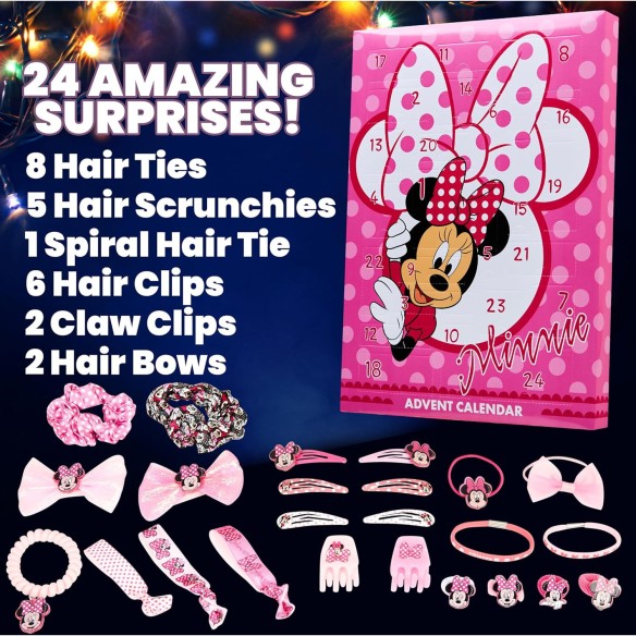 Calendrier de l'avent 2025 Disney Minnie Mouse Cheveux