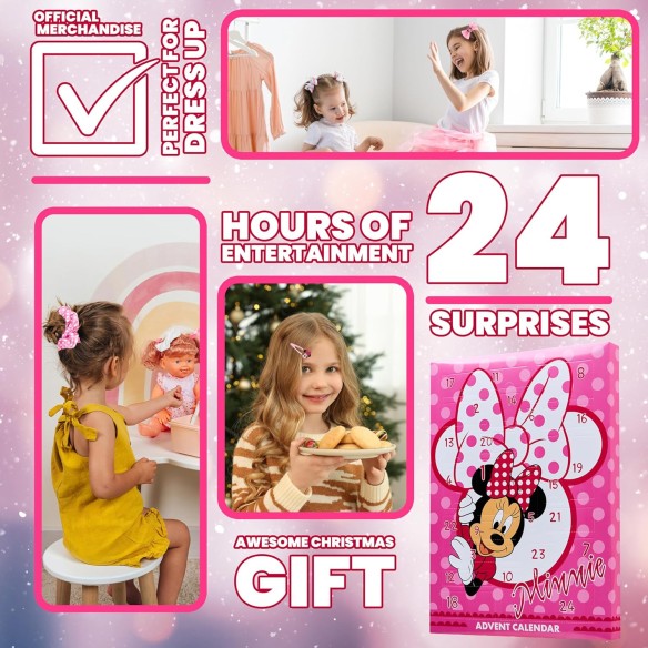 Calendrier de l'avent 2025 Disney Minnie Mouse Cheveux