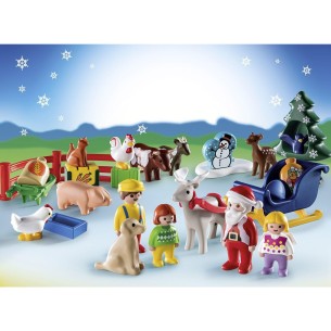 Calendrier de l'avent Playmobil 123 - Noël à La Ferme 2025 2