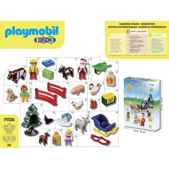 Calendrier de l'avent Playmobil 123 - Noël à La Ferme 2025
