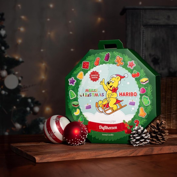 Calendrier de l'avent Haribo Bougie 2025 - Bougies Parfumées