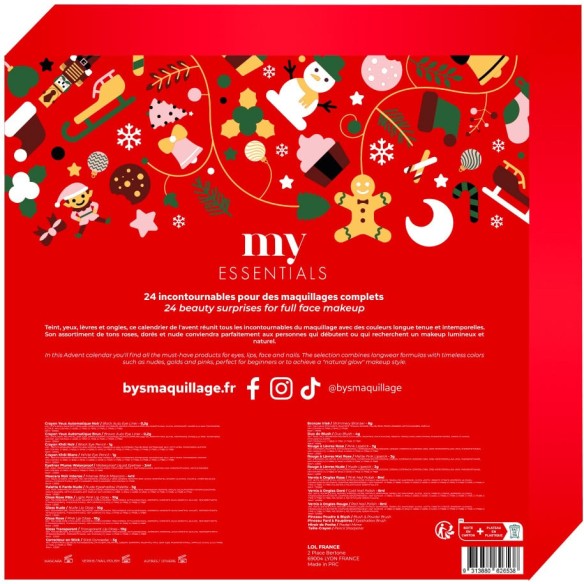 Calendrier de l'avent Bys Maquillage 2025