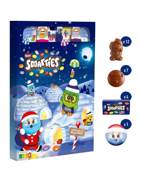 Calendrier de l'avent 2025 Smarties - 24 Délicieux Chocolat - Nestlé