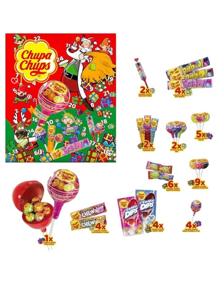 Calendrier de l'avent Chupa Chups Xxl 2025 - Bonbon Sucette
