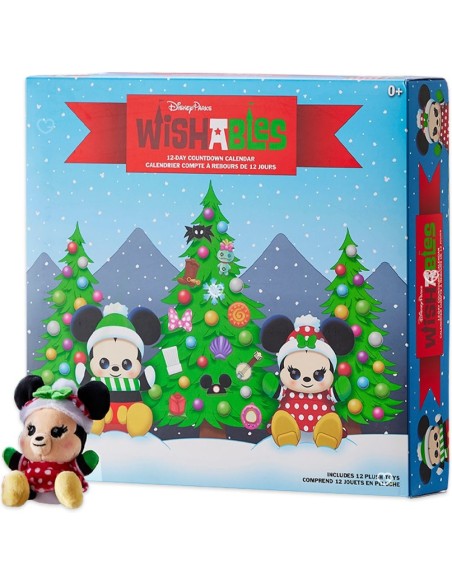 Calendrier de l'avent Disney Peluches Parks Wishables 2025 - Cadeau