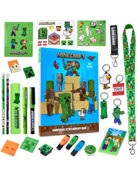Calendrier de l'avent 2025 Minecraft Papeterie - Enfant