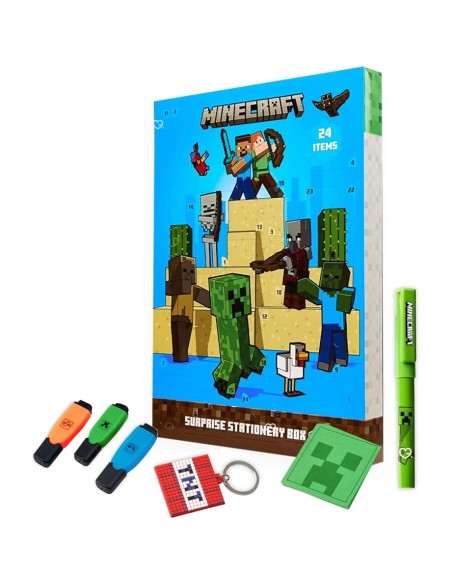 Calendrier de l'avent 2025 Minecraft Papeterie - Enfant