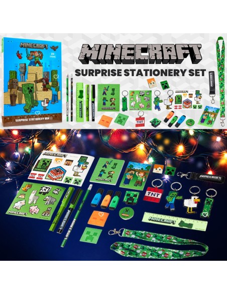 Calendrier de l'avent 2025 Minecraft Papeterie - Enfant
