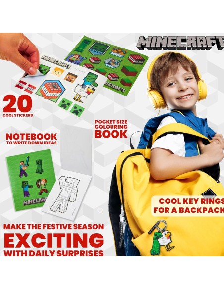 Calendrier de l'avent 2025 Minecraft Papeterie - Enfant