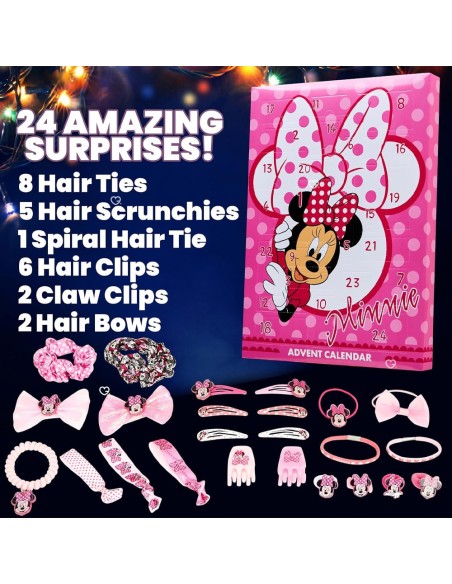 Calendrier de l'avent 2025 Disney Minnie Mouse Cheveux